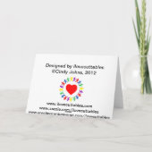 明るいフローラカラフル渦巻形の誕生日カード カード (裏面)