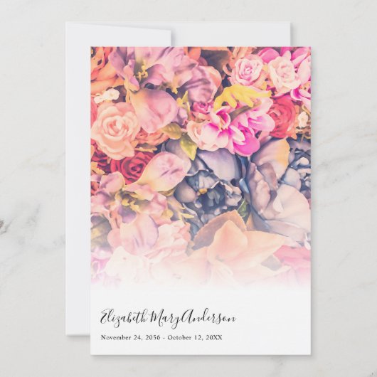 明るいフローラサンキューベレ写真 サンキューカード (裏面)