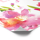 明るいフローラシャワーのウェルカムサイン ポスター (角)