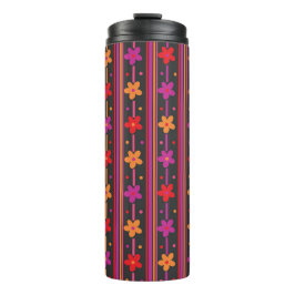 明るいフローラストライプ タンブラー