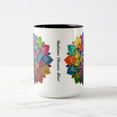 「明るいフローラバースト」 ツートーンマグカップ (中央)