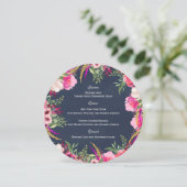 明るいフローラピンクとネイビーラウンドメニュー メニュー (スタンド正面)