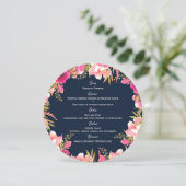 明るいフローラピンクとネイビーラウンドメニュー メニュー (スタンド正面)