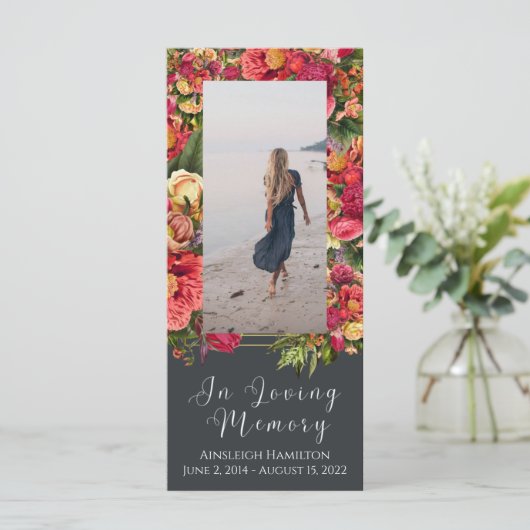 明るいフローラフォト祈りの言葉カード同情カード (スタンド正面)