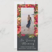 明るいフローラフォト祈りの言葉カード同情カード (正面)