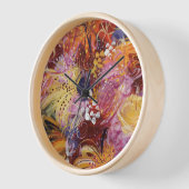 明るいフローラフラワークロック 壁時計 (傾斜)