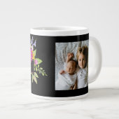 明るいフローラフレームとフォトマザーズの日 ジャンボコーヒーマグカップ (正面右)