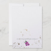 明るいフローラフレームと金ゴールド詳細 シーズンカード (裏面)