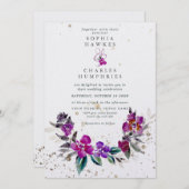 明るいフローラフレームと金ゴールド詳細 シーズンカード (正面/裏面)