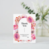 明るいフローラブライダルシャワーサンキューカード サンキューカード (スタンド正面)