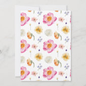 明るいフローラボタニカルモダンエレガントな結婚式 招待状 (裏面)