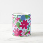 明るいフローラマグ コーヒーマグカップ (中央)