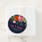 明るいフローララブと感謝していベビーシャワー フェイバータグ (インサイチュ)