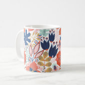 明るいフローラヴィンテージ：スカンジナビアスタイル。 コーヒーマグカップ (正面左)