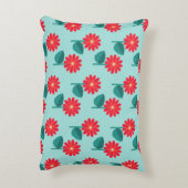 明るいフローラ抽象芸術 アクセントクッション (裏面(縦))