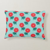 明るいフローラ抽象芸術 アクセントクッション (裏面)
