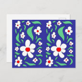 明るいフローラ白バラはがき ポストカード (正面/裏面)