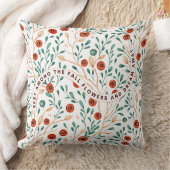 明るいフローラ背景枕 クッション (ブランケット)