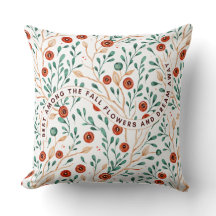 明るいフローラ背景枕