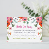 明るいフローラ赤ちゃんシャワーブックリクエストカード エンクロージャーカード (スタンド正面)