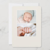 明るいフローラ開花フォトガール誕生のお知らせ 招待状 (裏面)