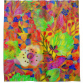 明るいフローラ シャワーカーテン (正面)