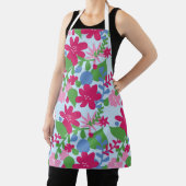 明るいフローラ(背景が明るい青) エプロン (インサイチュ)