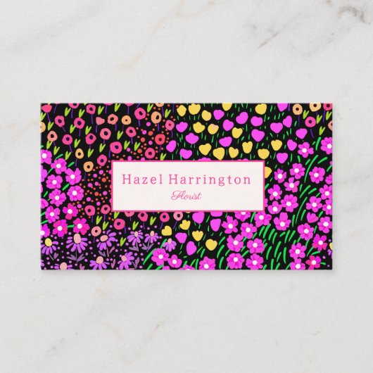 明るいフローラQRコードの名刺スキャン可能 名刺 (正面)