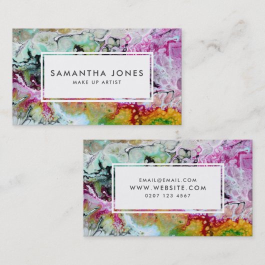 明るいブラシの打撃のモダンは芸術家を構成します 名刺 (正面/裏面)