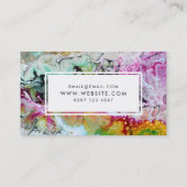 明るいブラシの打撃のモダンは芸術家を構成します 名刺 (裏面)