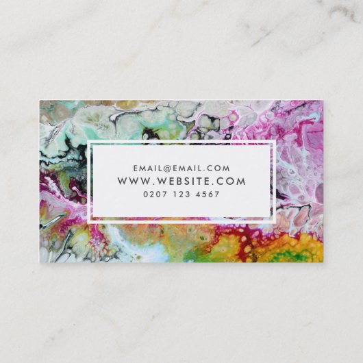 明るいブラシの打撃のモダンは芸術家を構成します 名刺 (裏面)