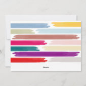 明るいブラシカラフルストローク6フォトコラージュ シーズンカード (裏面)