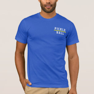 明るいブルーのアスレチックPICKLEBALLロ王室のゴ Tシャツ