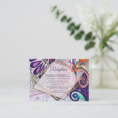 明るいブルーアーティストパーティードードルクリエーション エンクロージャーカード (スタンド正面)