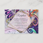 明るいブルーアーティストパーティードードルクリエーション エンクロージャーカード (正面)