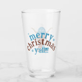 明るいブルースキーキャップとスカーフの漫画のロングホーン タンブラーグラス (裏面)