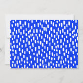 明るいブルーダッシュフォトフレームホリデーカード シーズンカード (裏面)