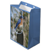 明るいブルーバードの男性 ミディアムペーパーバッグ (裏面アングル)