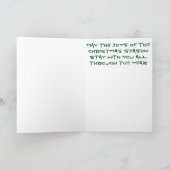 明るいブレンド鉛筆クリスマスツリーカード シーズンカード (内部)