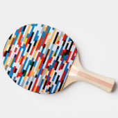 明るいブロックパターン 卓球ラケット (横)