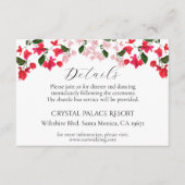 明るいブーゲンビリア結婚花の囲いカード エンクロージャーカード (正面)