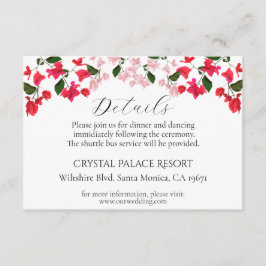 明るいブーゲンビリア結婚花の囲いカード エンクロージャーカード