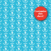 明るいプライマリカラーキッズケーキ&キャンディ ラッピングペーパーシート