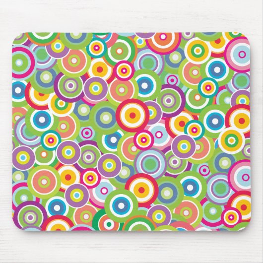 明るいベクトル円 マウスパッド (正面)