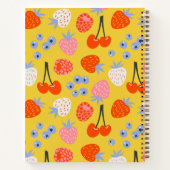 明るいベリカラフルーの果実のパターン ノートブック (裏面)