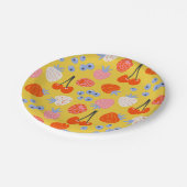 明るいベリカラフルーの果実のパターン ペーパープレート (アングル)
