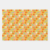 明るいベリカラフルーの果実のパターン ラッピングペーパーシート (正面)