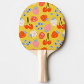 明るいベリカラフルーの果実のパターン 卓球ラケット (正面)