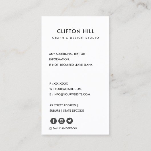 明るいベーモダンジュオはっきりしたレンジピンクのネイビーストライプ 名刺 (裏面)