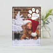 明るいペットと幸せなパウリデイハッピー犬のホリデーカード シーズンカード (スタンド正面)